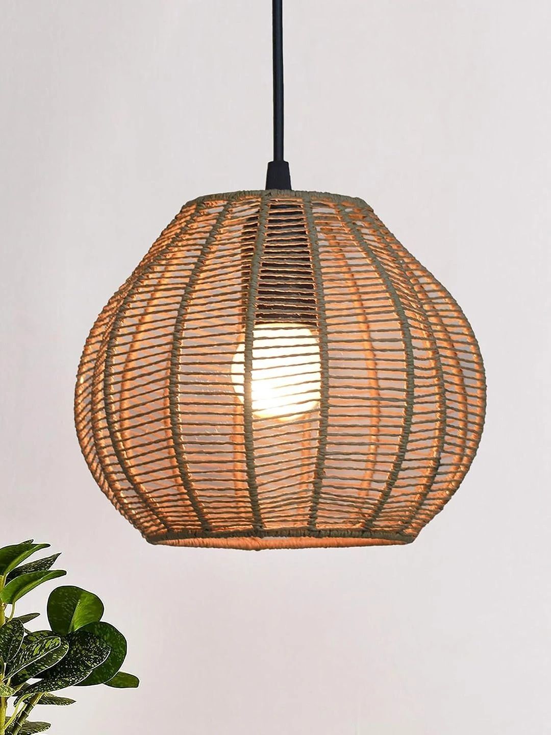 Decorcity Beige Textured Ceiling Lamp-picture-47
