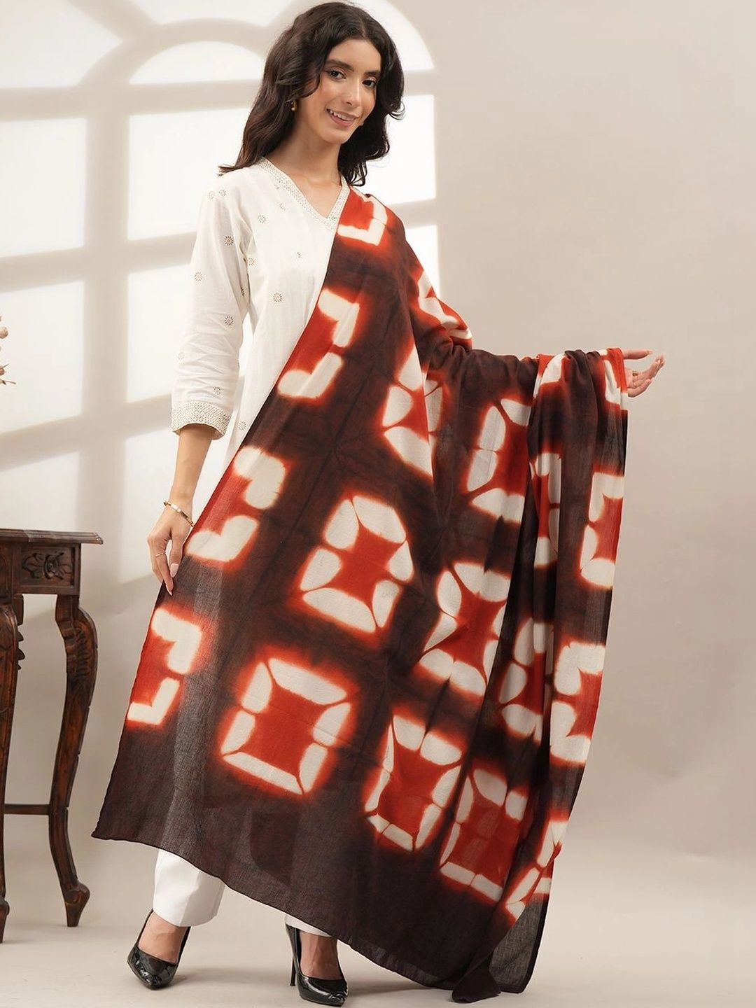 Style Shoes Dyed Pure Cotton Tie and Dye Dupatta-picture-33