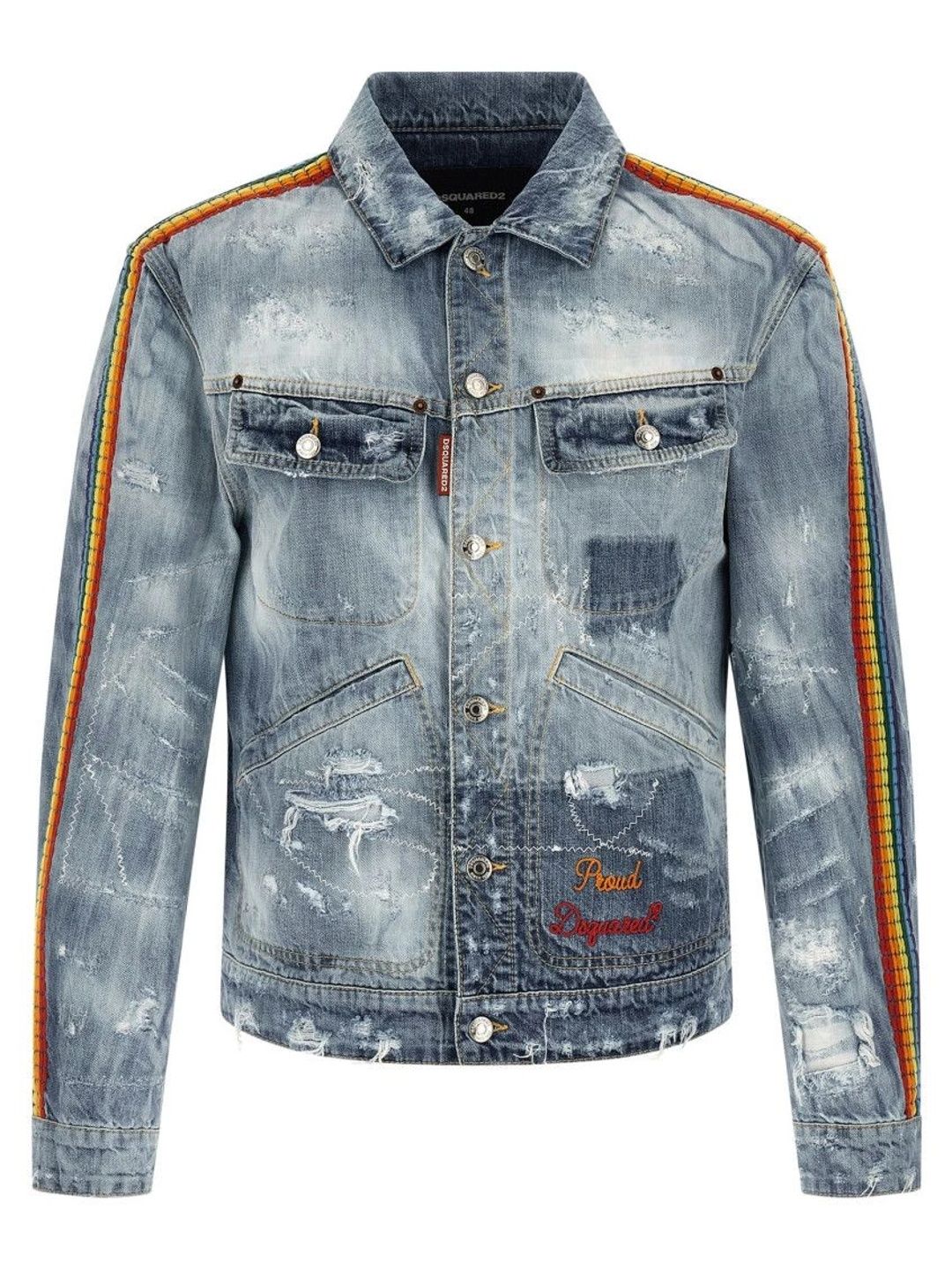Dsquared2 Men Denim Jacket with Embroidered-picture-17