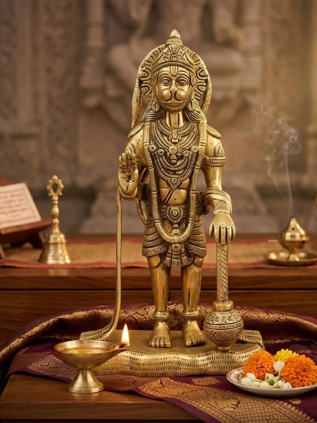 DecorGlobe Gold-Toned Religious Idol Showpiece-picture-33