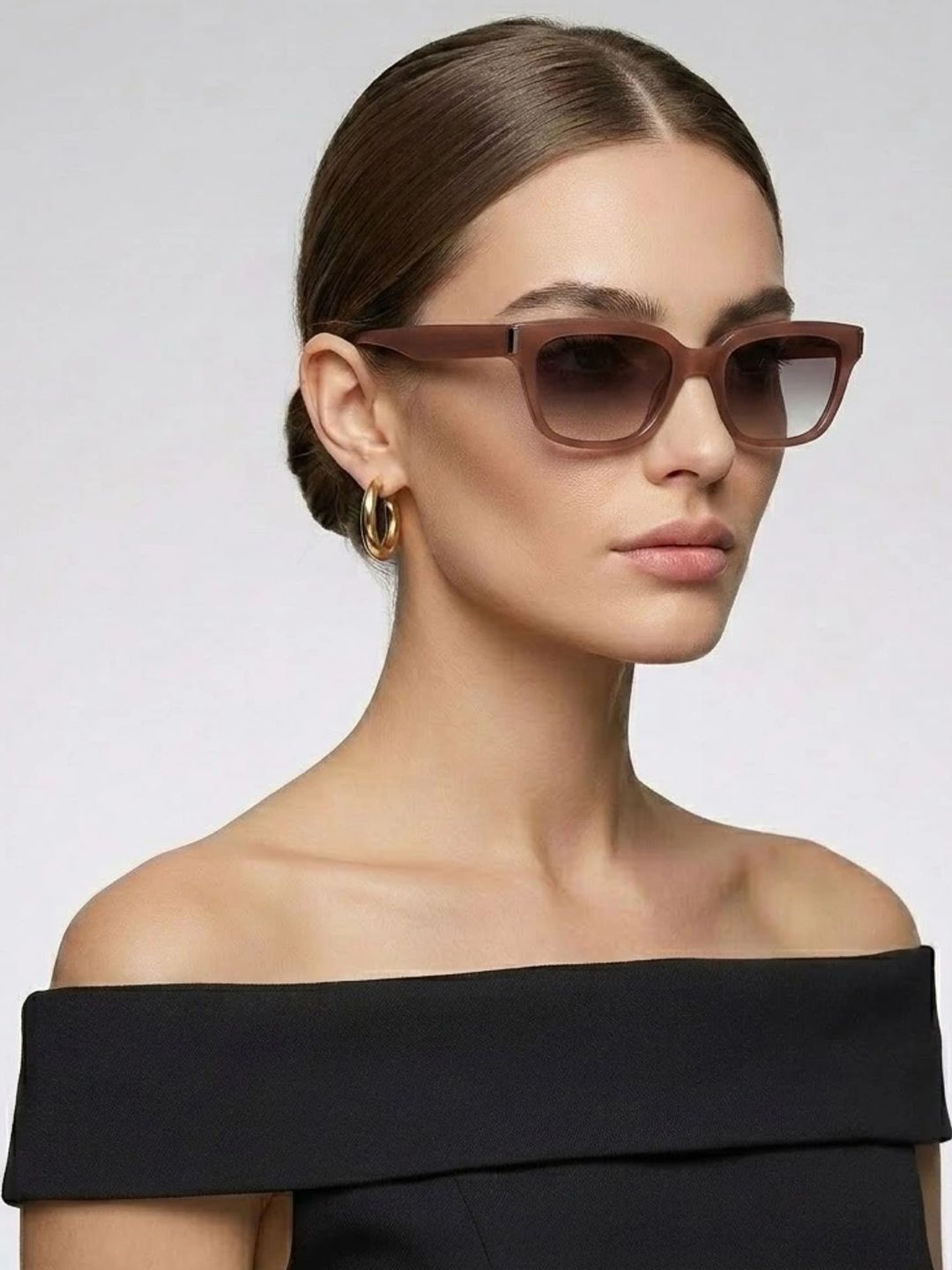 4Flaunt Unisex Grey Lens & Brown Square Sunglasses with-image-40