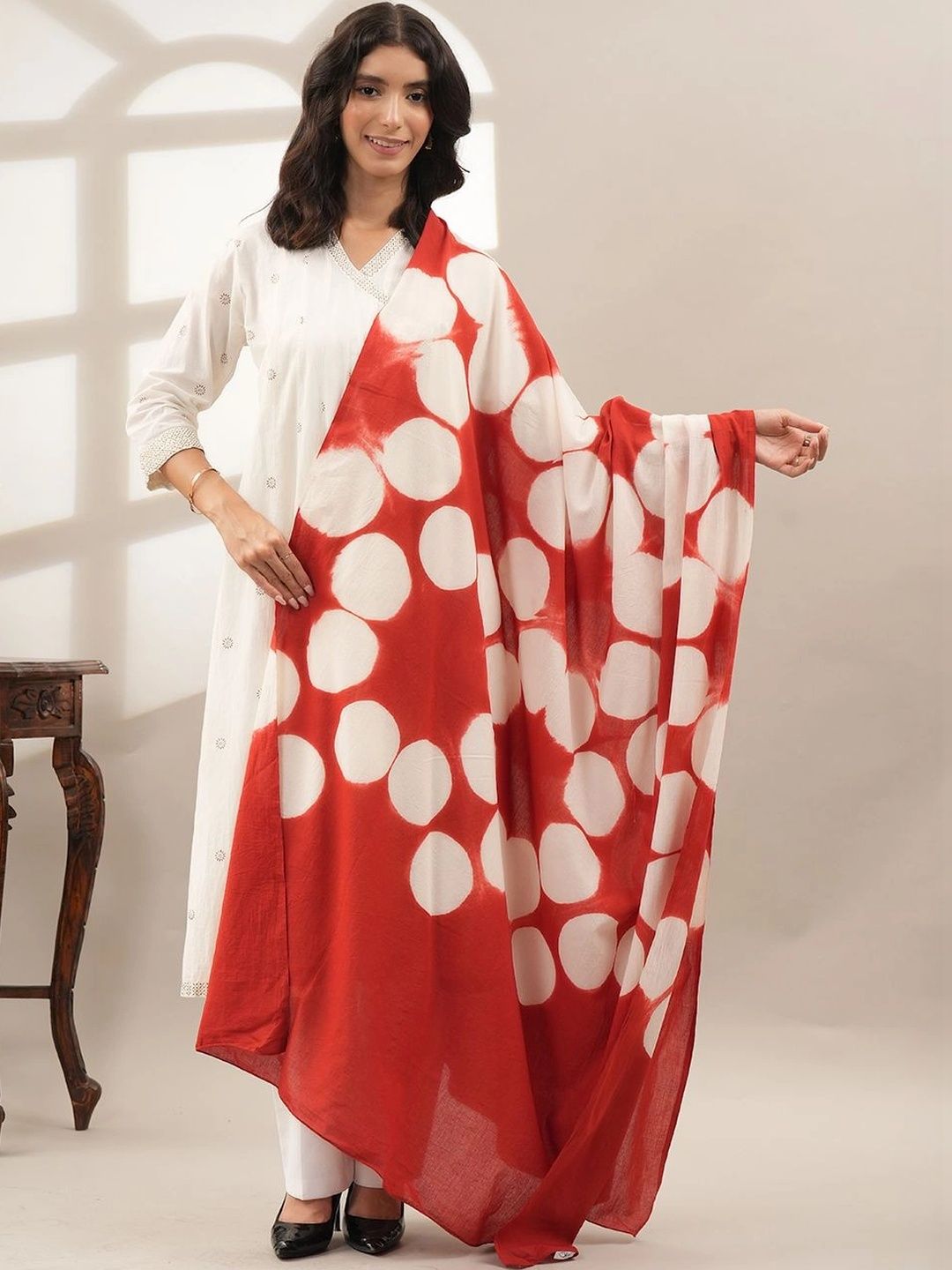 Style Shoes Printed Pure Cotton Bandhani Dupatta-picture-4
