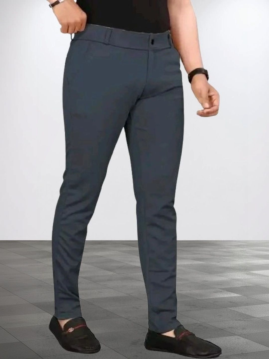 Nk staylish Men Smart Slim Fit Trousers-picture-12