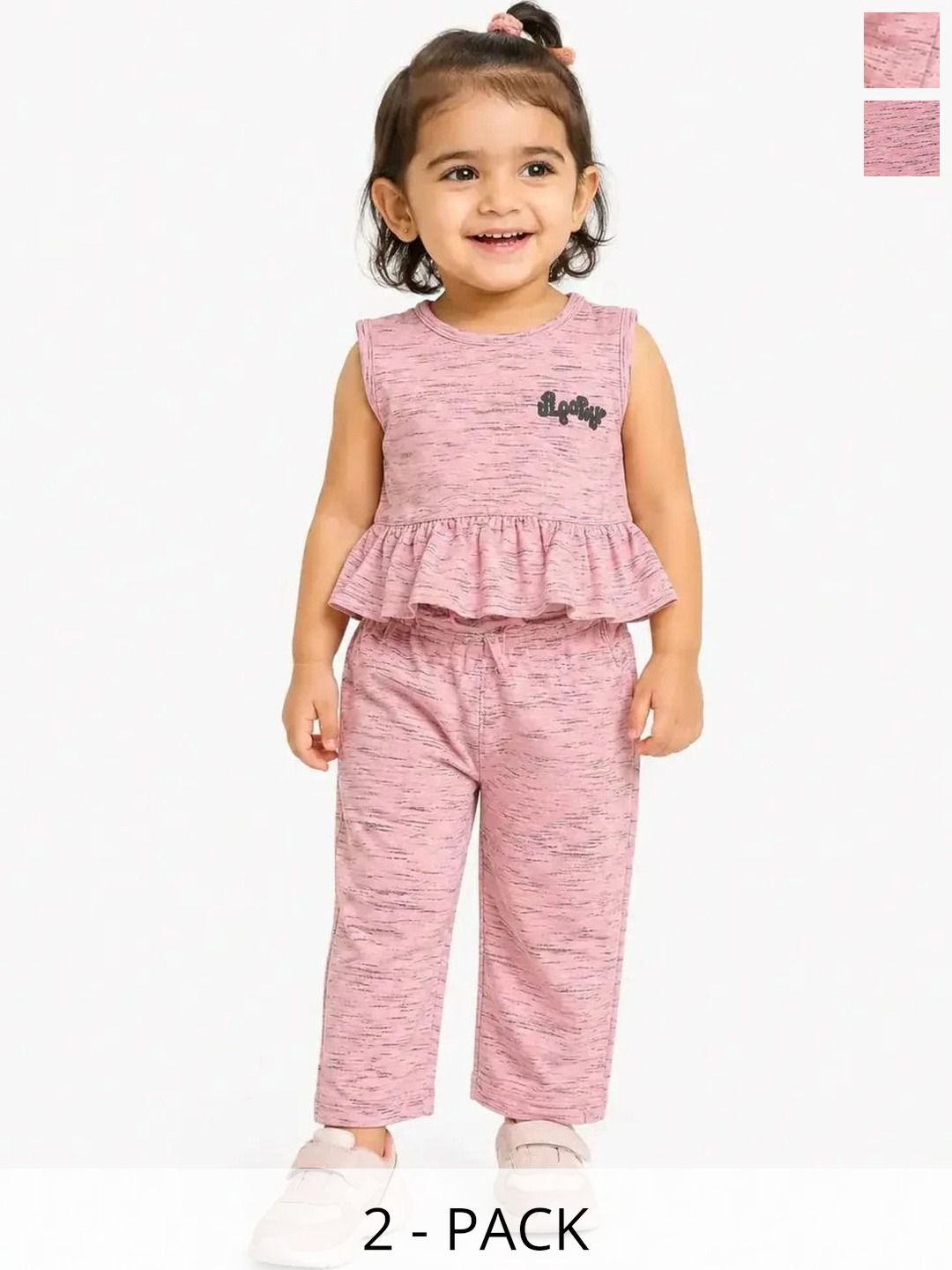 Bloomup Girls Dyed Top with Trousers-picture-29