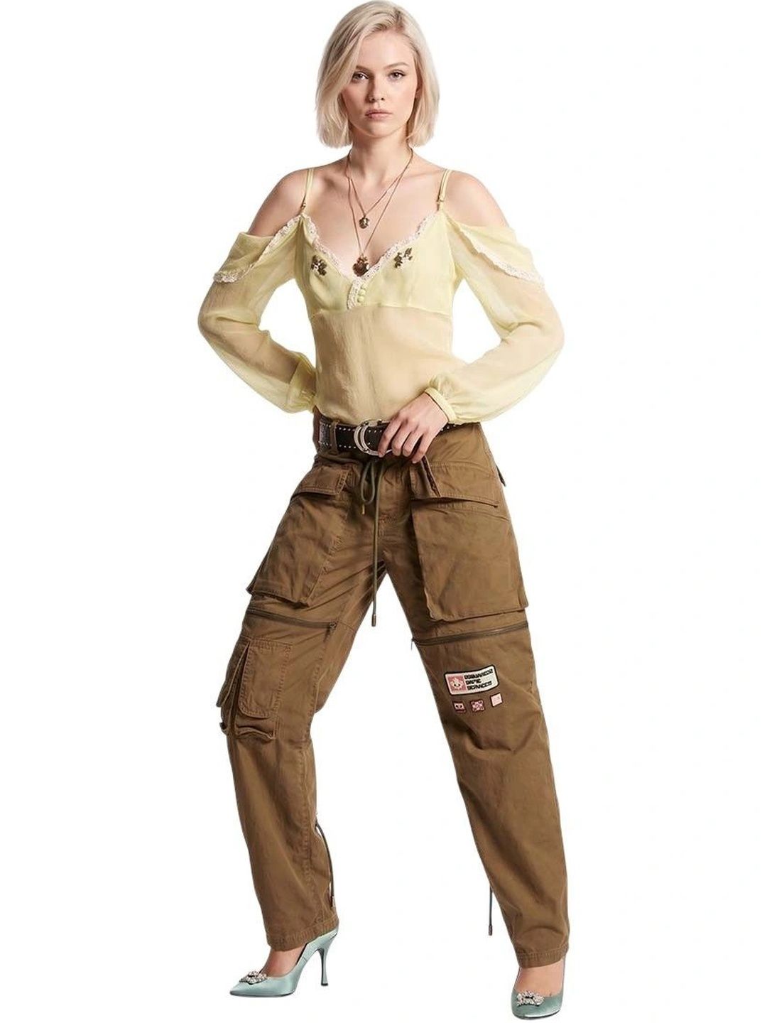 Dsquared2 Women High-Rise Easy Wash Cargos Trousers-picture-35