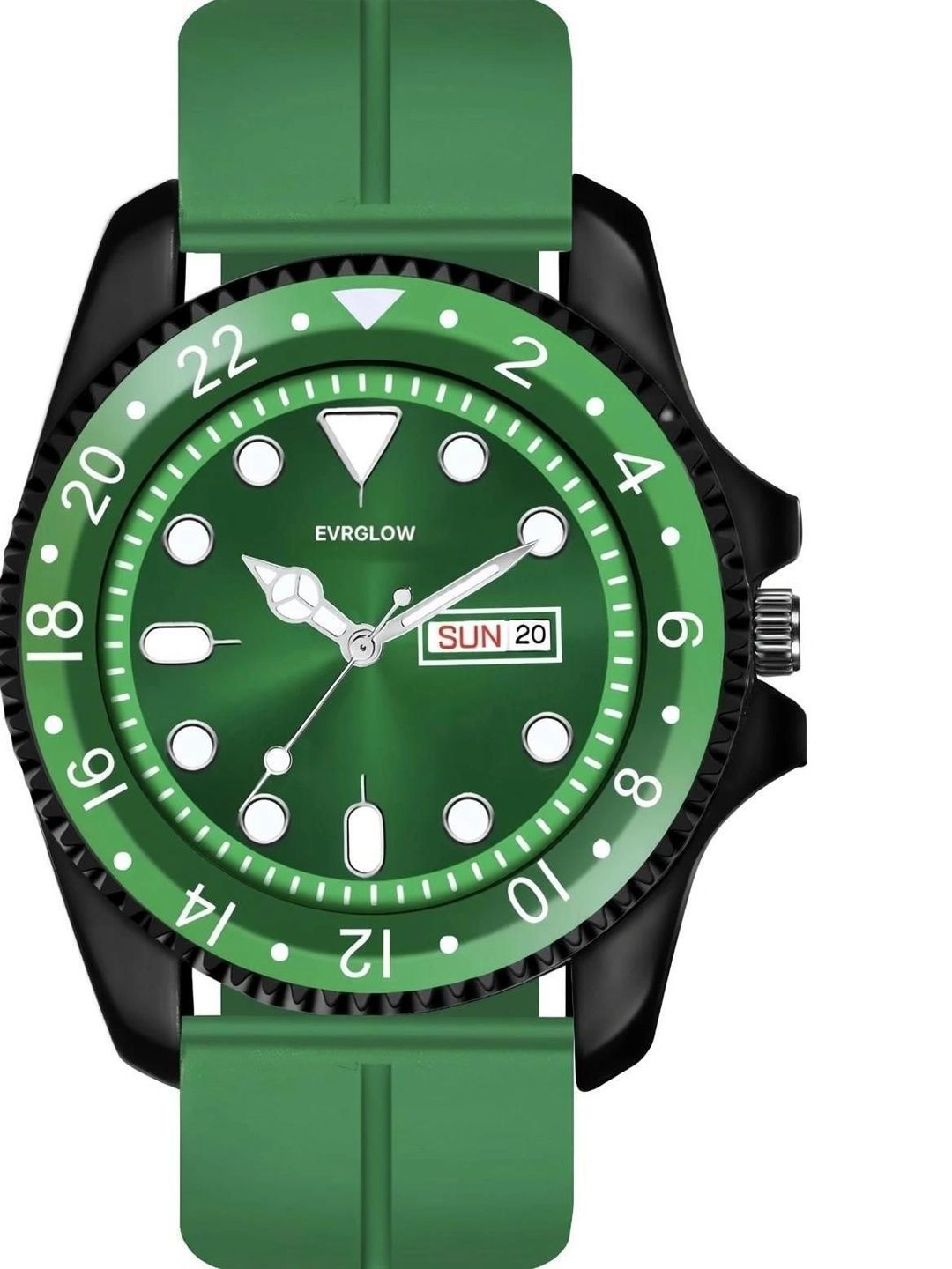 EVRGLOW Boys Dial & Stainless Steel Straps Analogue Date Aperture Watch EVM-019-FULL-green-picture-15