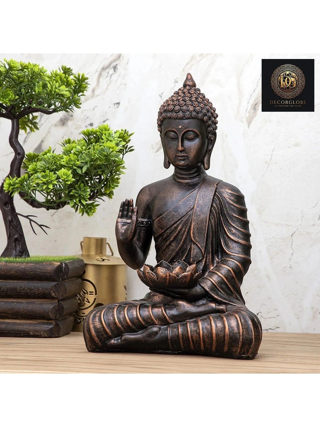 DecorGlobe Blue Buddha Idol Showpiece-image-48