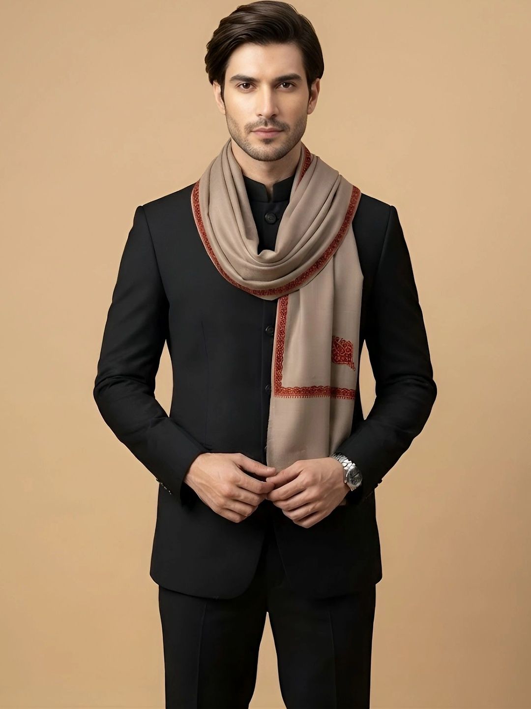 MUFFLY Men Embroidered Stole-picture-19