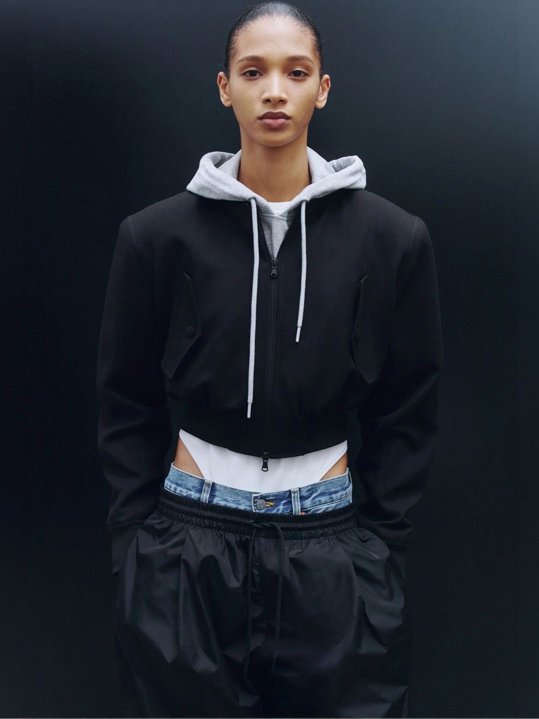 H&M Women Crop Bomber Jacket-picture-20
