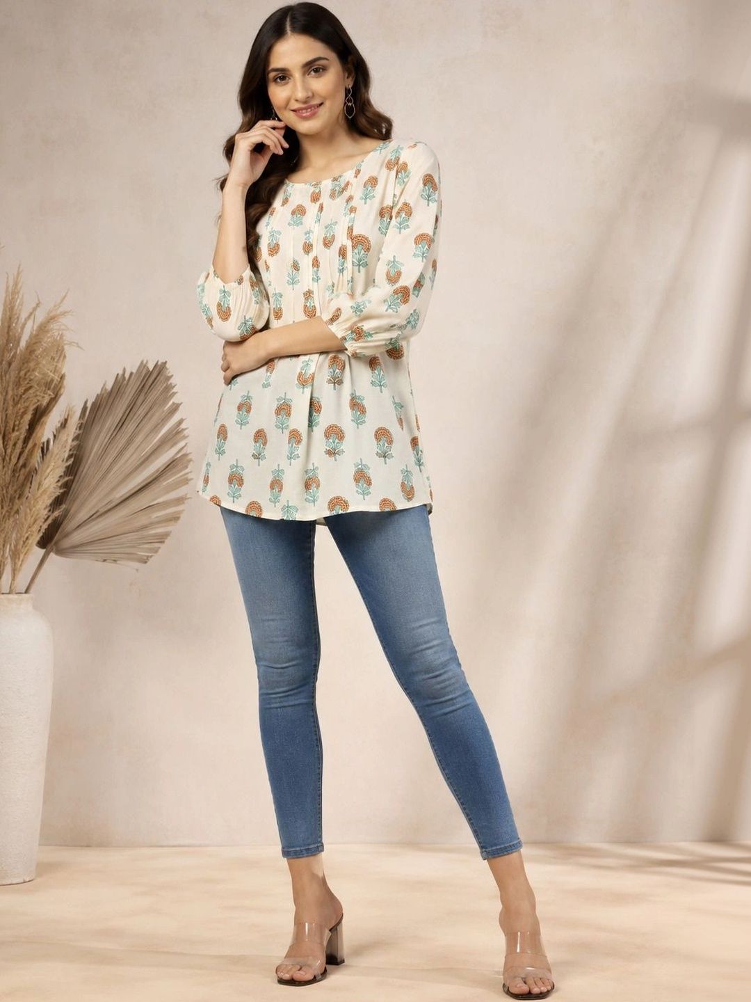 RIVNIX Floral Print Cotton Blend Top-picture-36