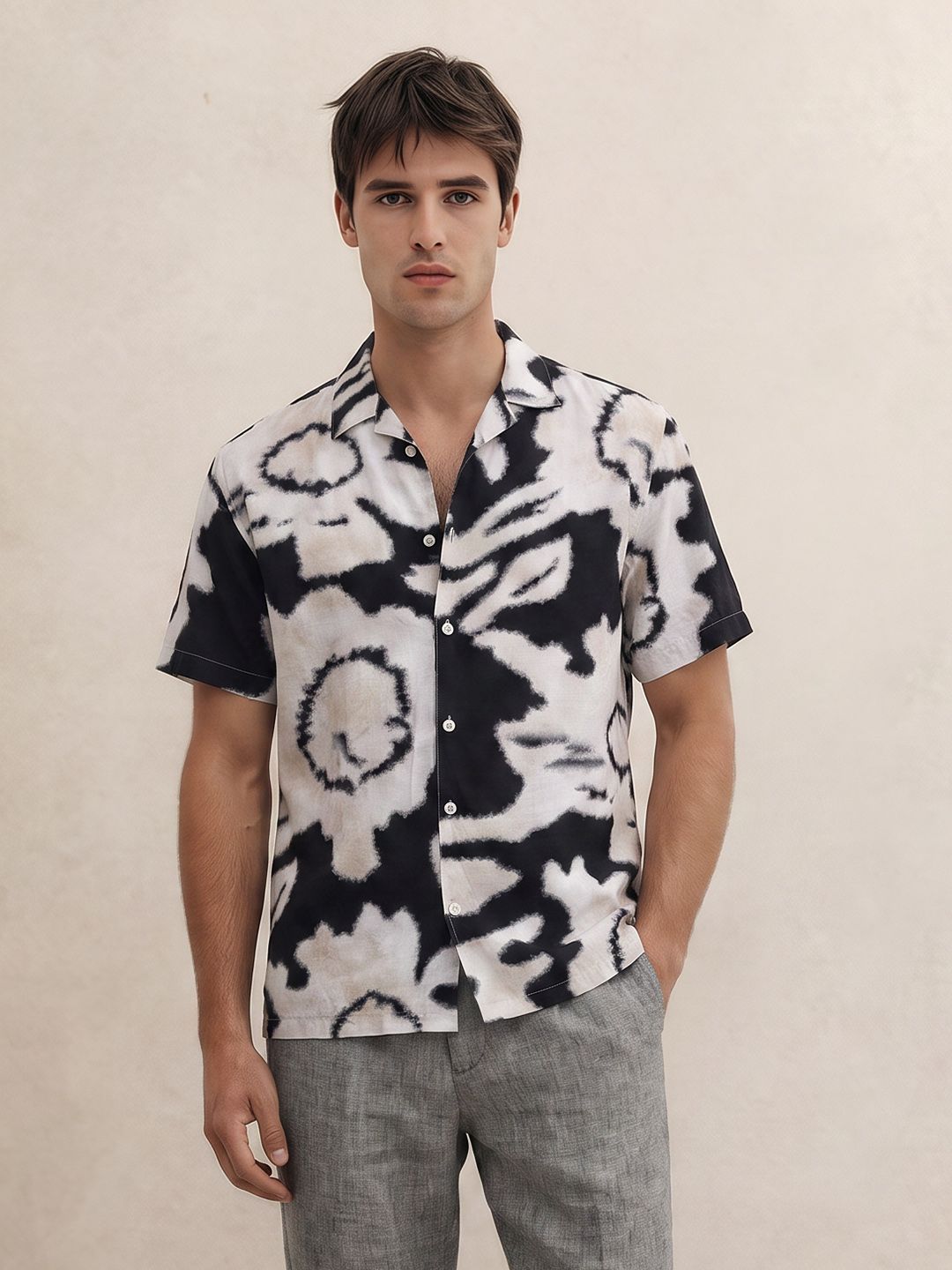 THE SHIRT CODE Relaxed Fit Abstract Printed Casual Shirt-picture-34