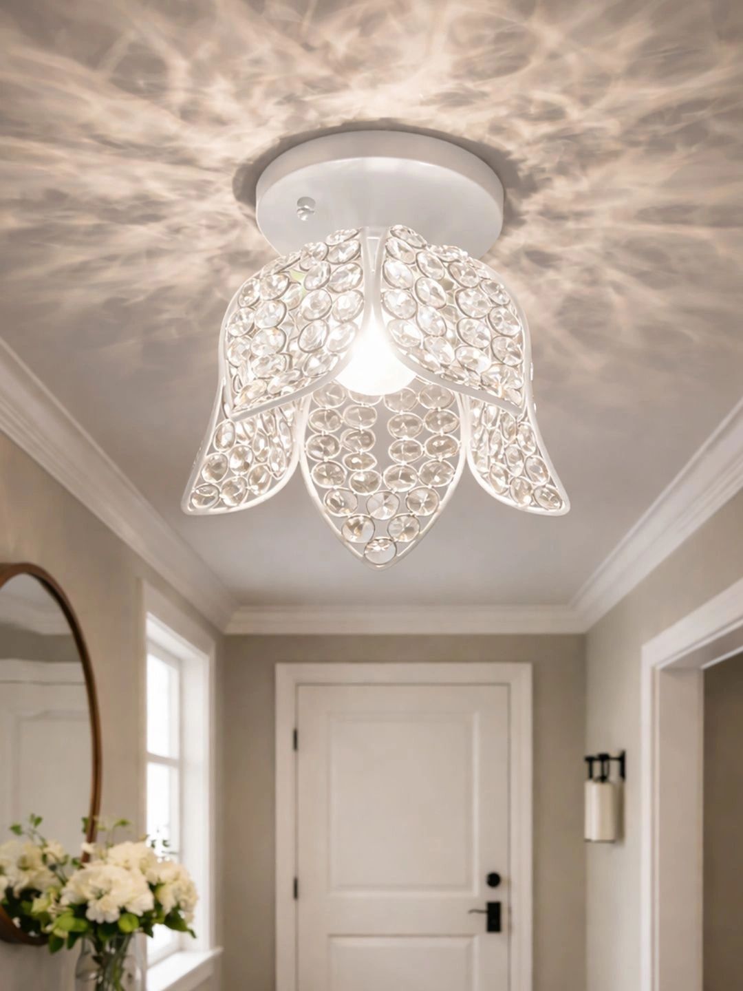 Decorcity White Textured Contemporary Ceiling Lamp-picture-30