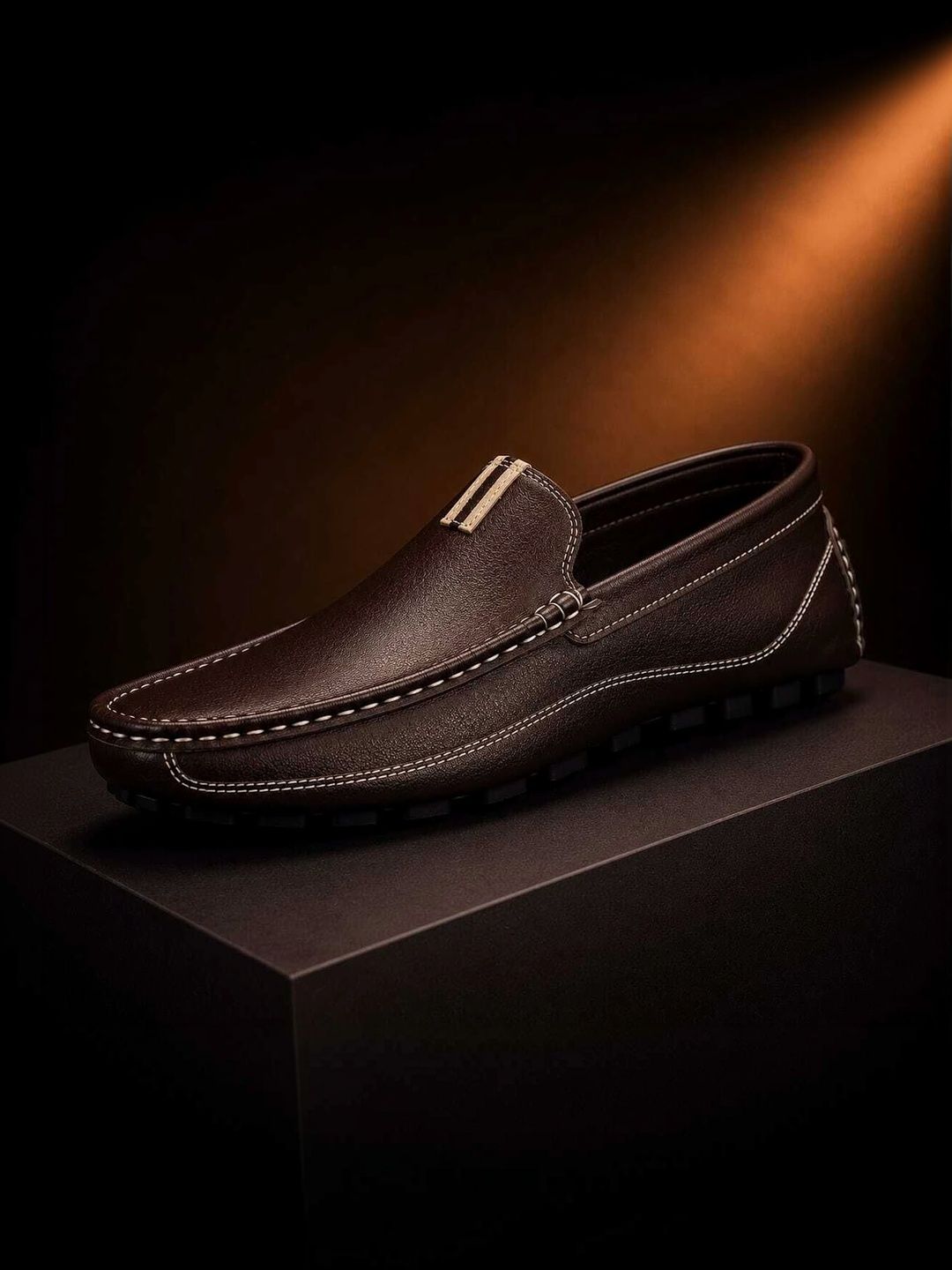Von huette Men Textured Round Toe Formal Loafers-picture-32