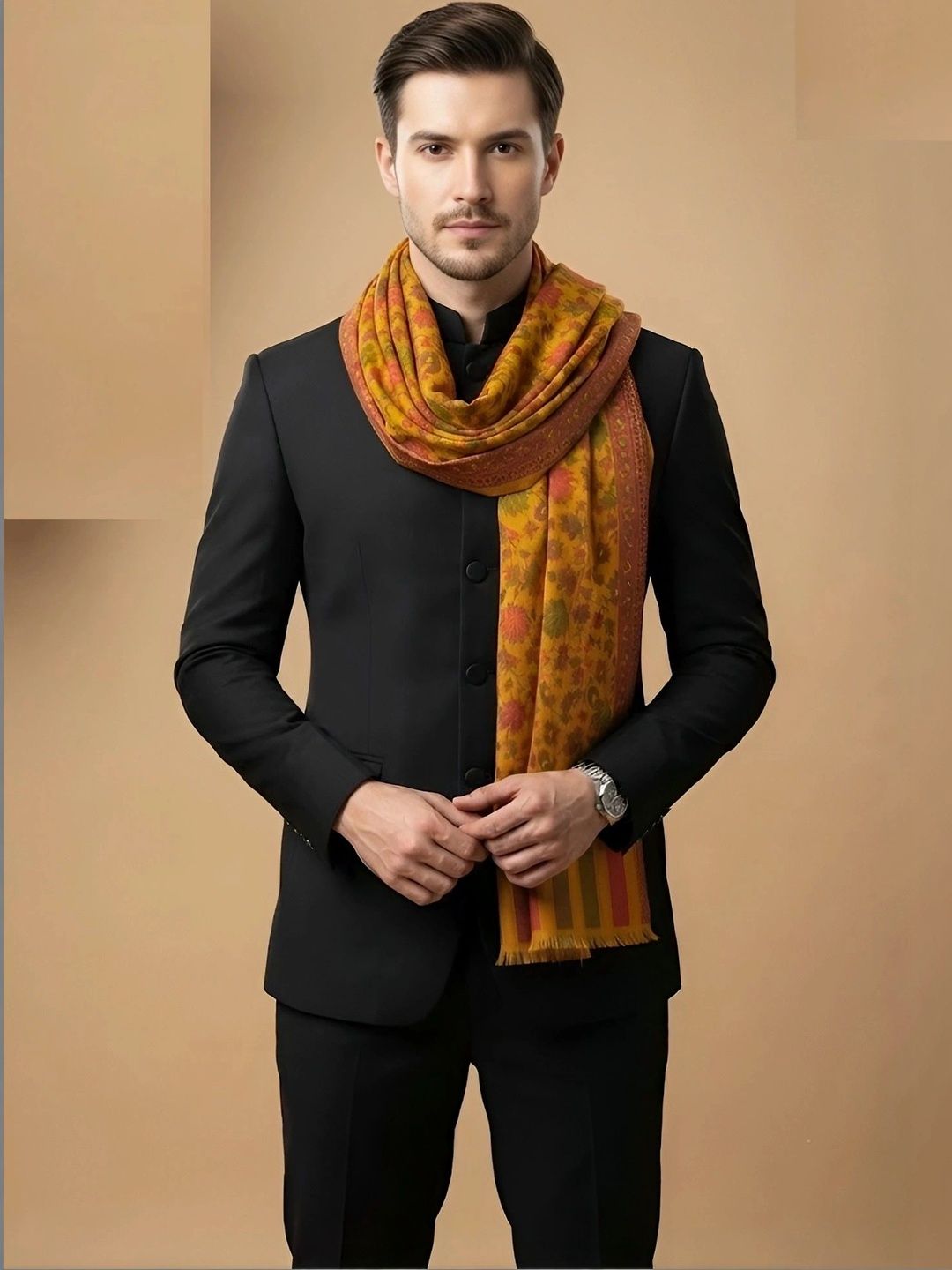 MUFFLY Men Embroidered Stole-picture-41