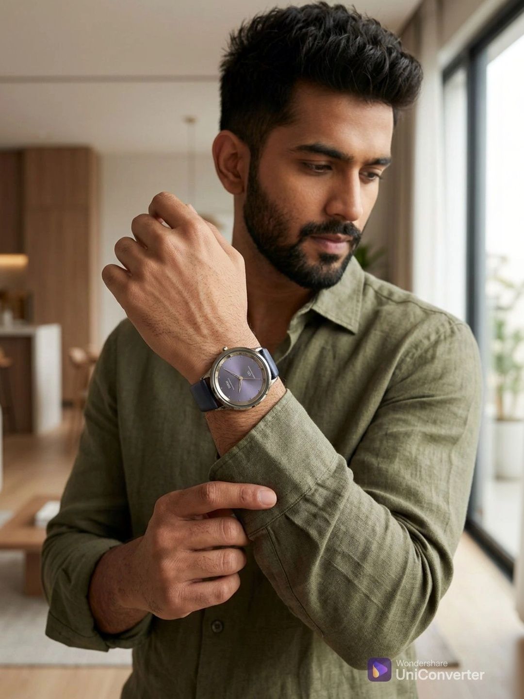IBSO Men Dial & Leather Straps Analogue Watch B2282GBL-image-8