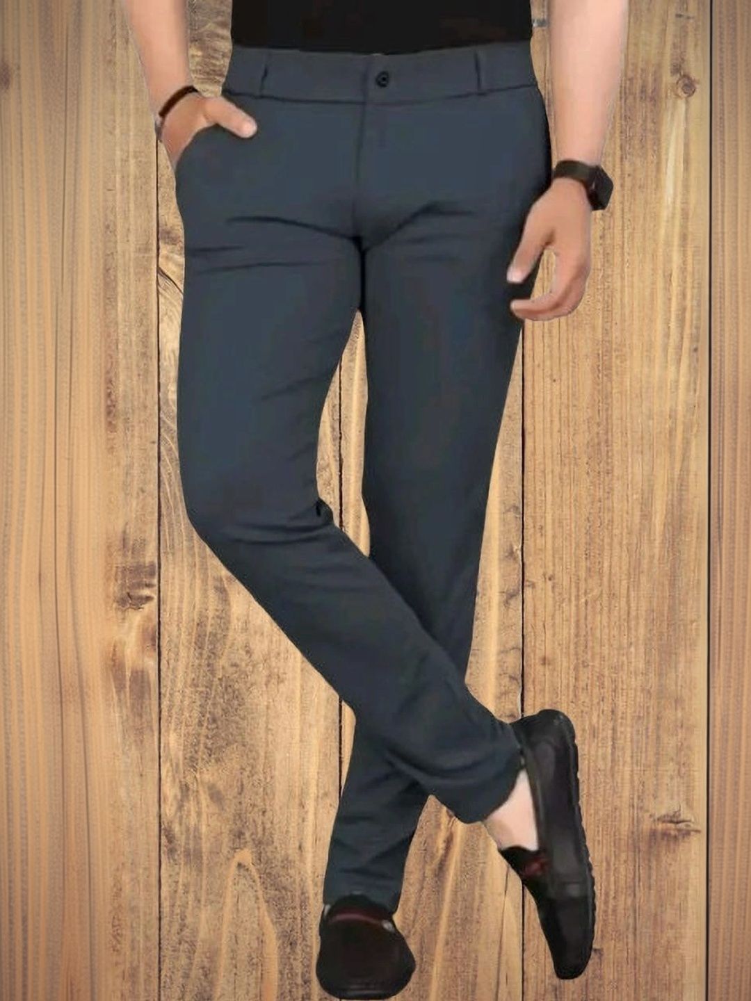 Nk staylish Men Smart Slim Fit Trousers-picture-58