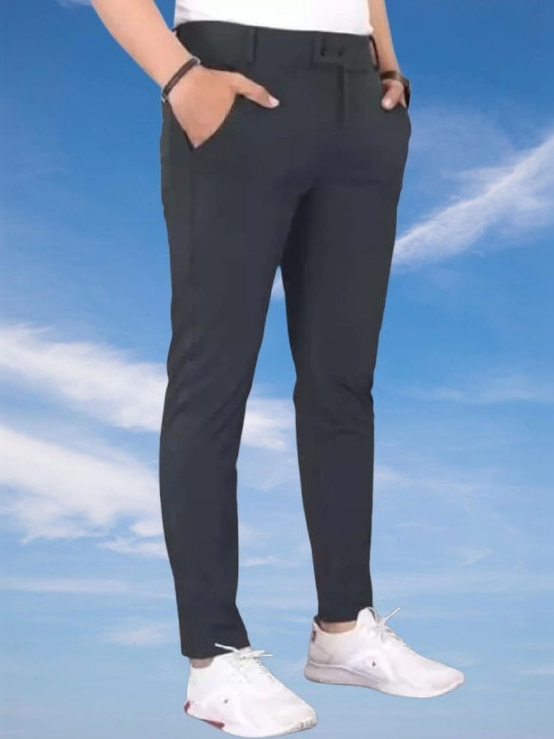 Nk staylish Men Smart Slim Fit Trousers-picture-11