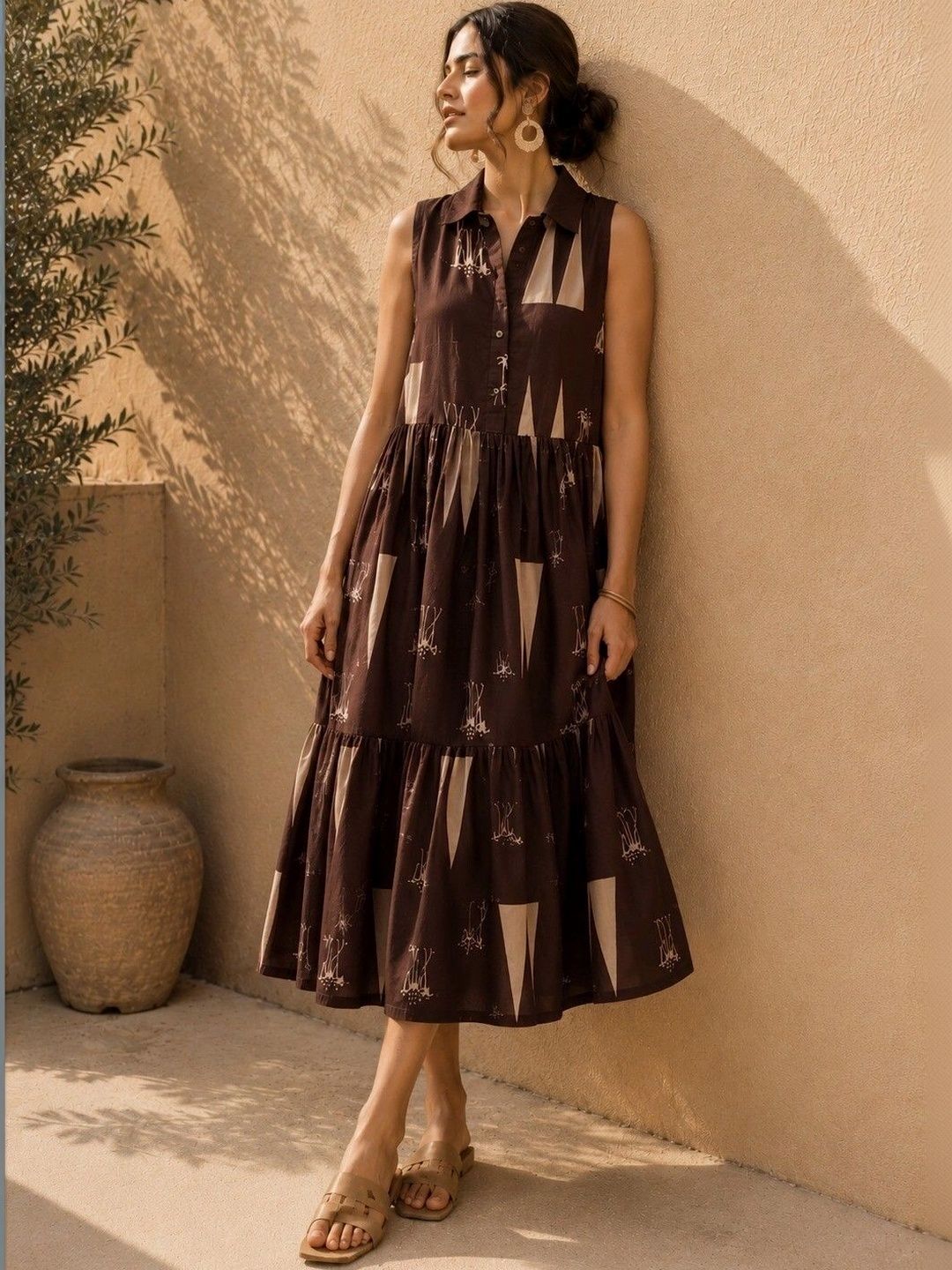 Vastramyaa Print A-Line Midi Dress-picture-2