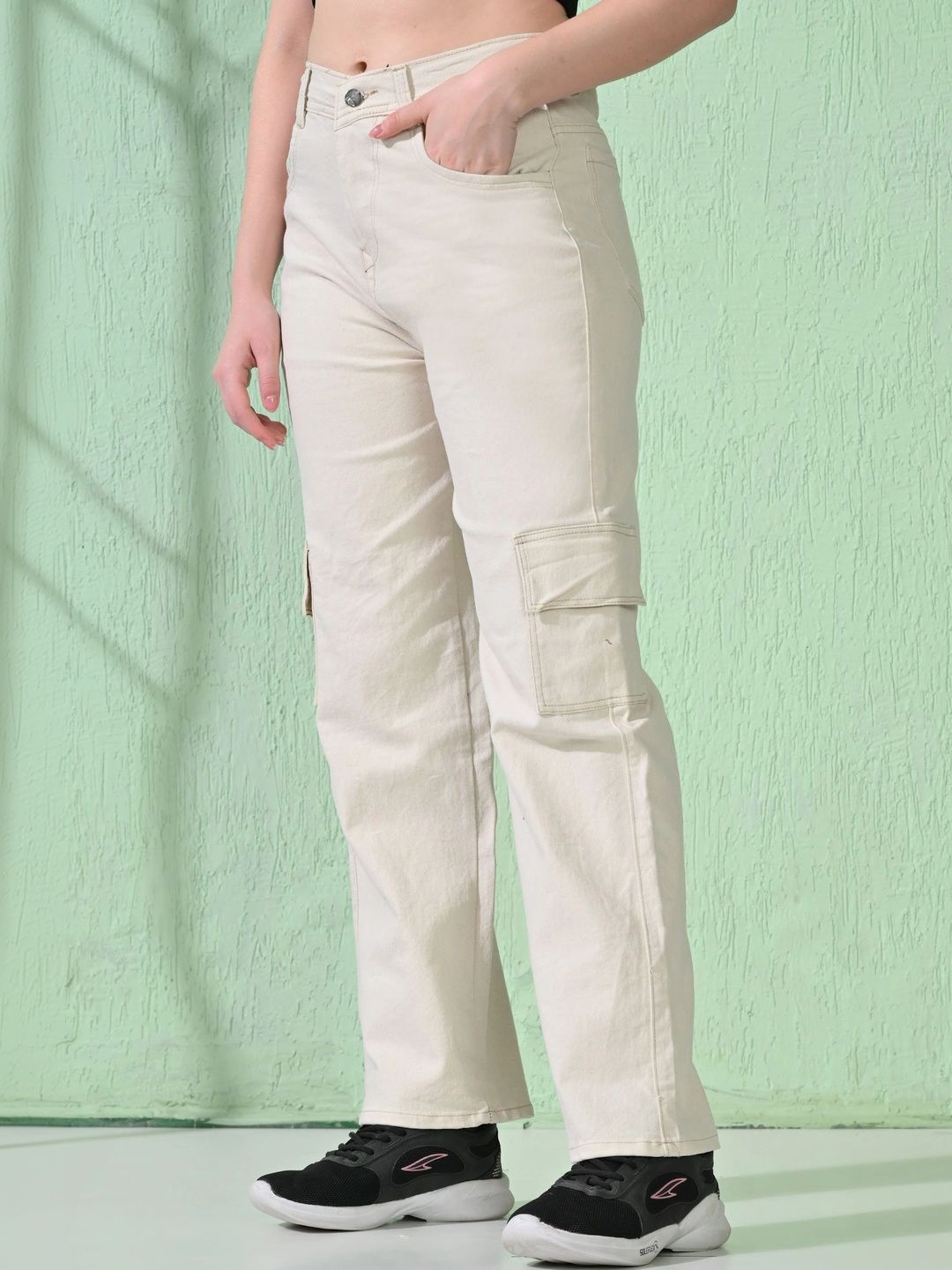 HERE&NOW Women Classic Cargos Trousers-picture-33