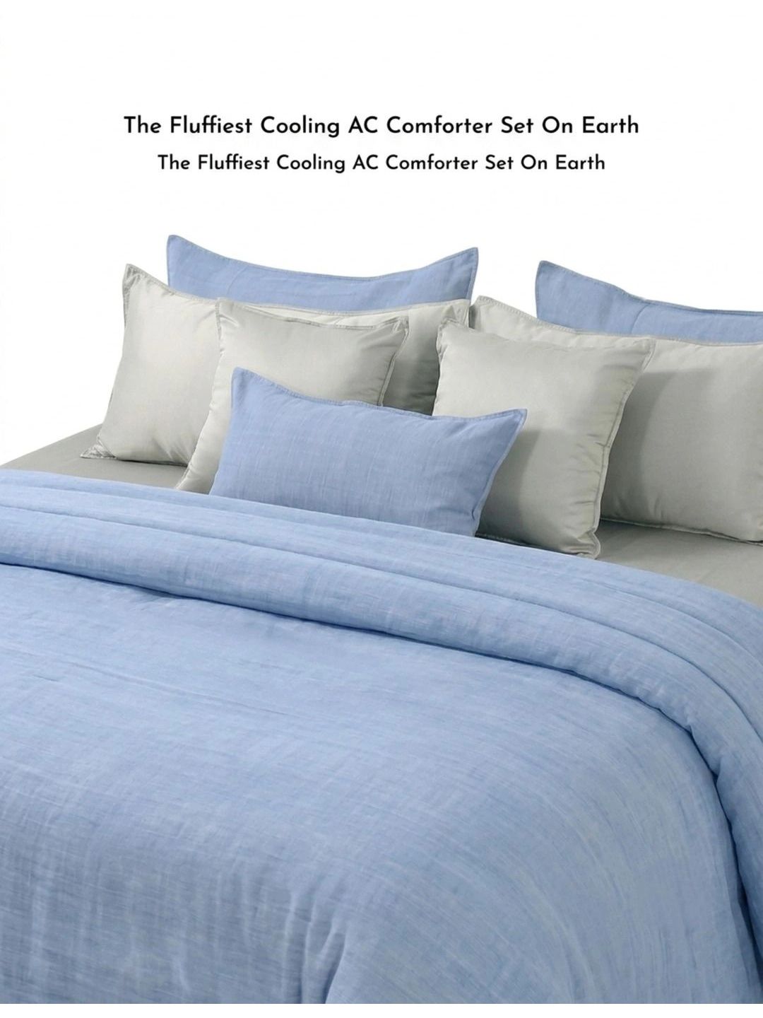 Zarf Blue & Grey Solid Cotton 9 Piece Double Queen Superfine Bedding Set-picture-16