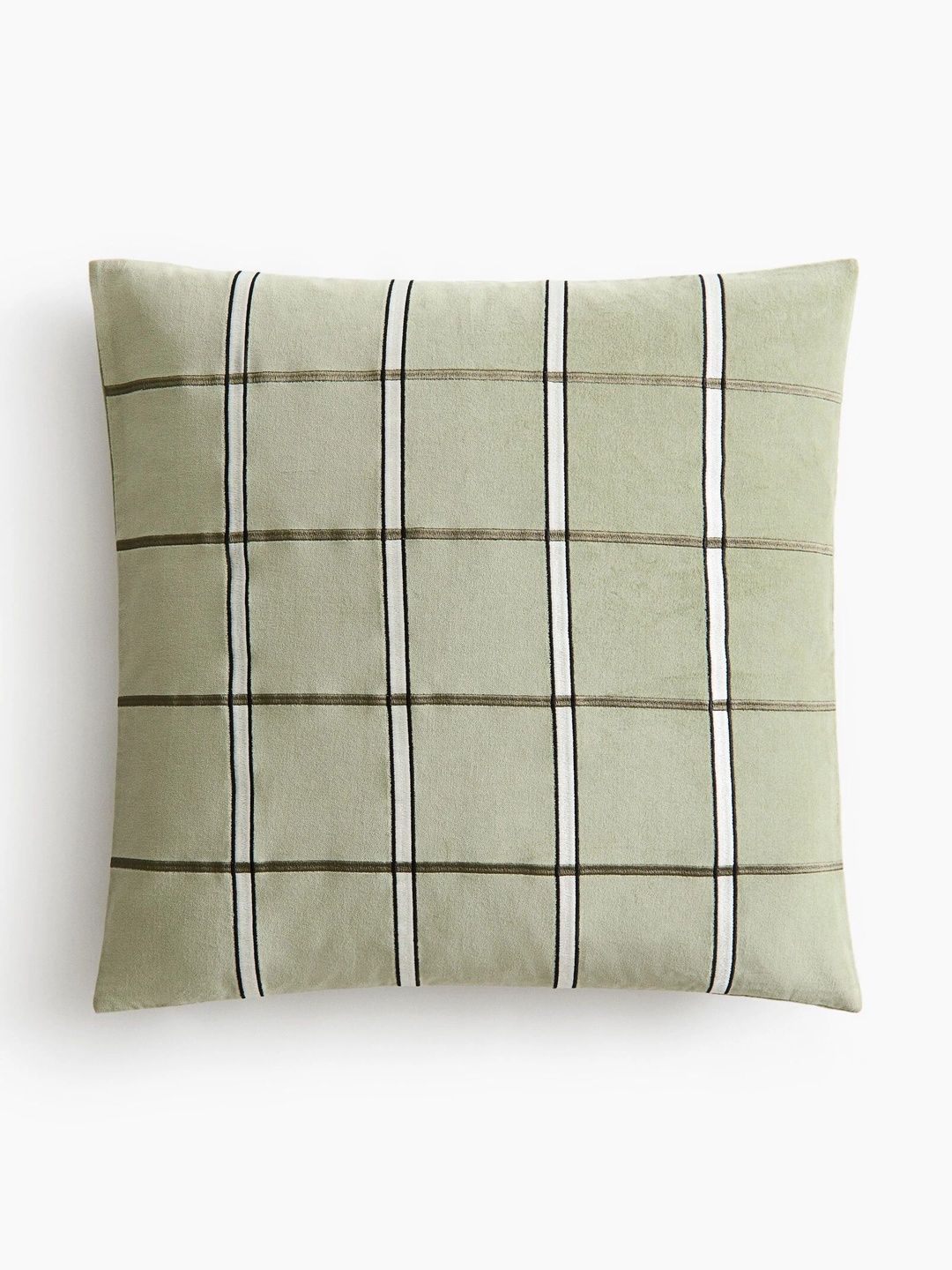 H&M Green Checked Rectangle Cushion Covers-picture-38