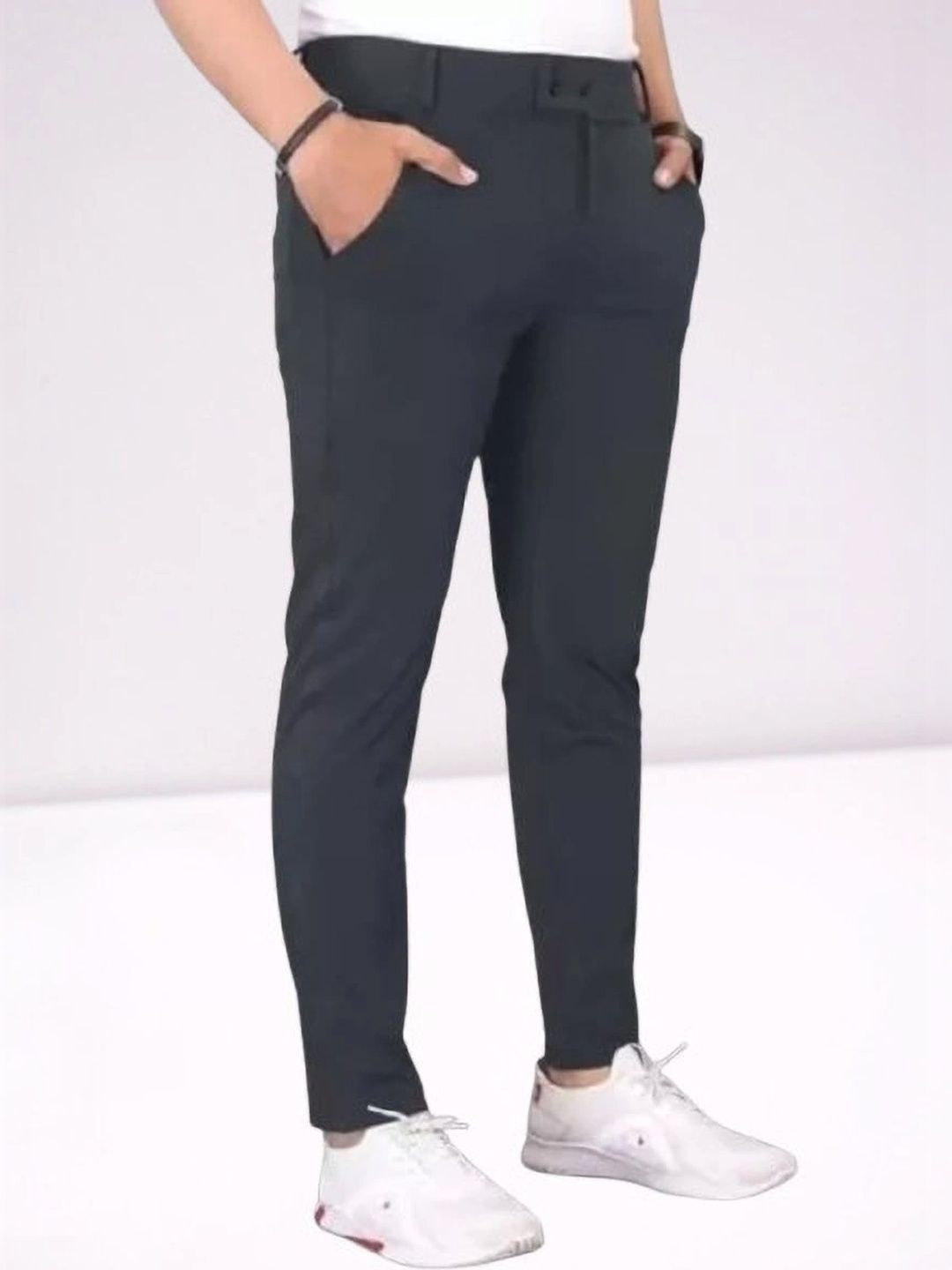 Nk staylish Men Smart Slim Fit Easy Wash Trousers-picture-21