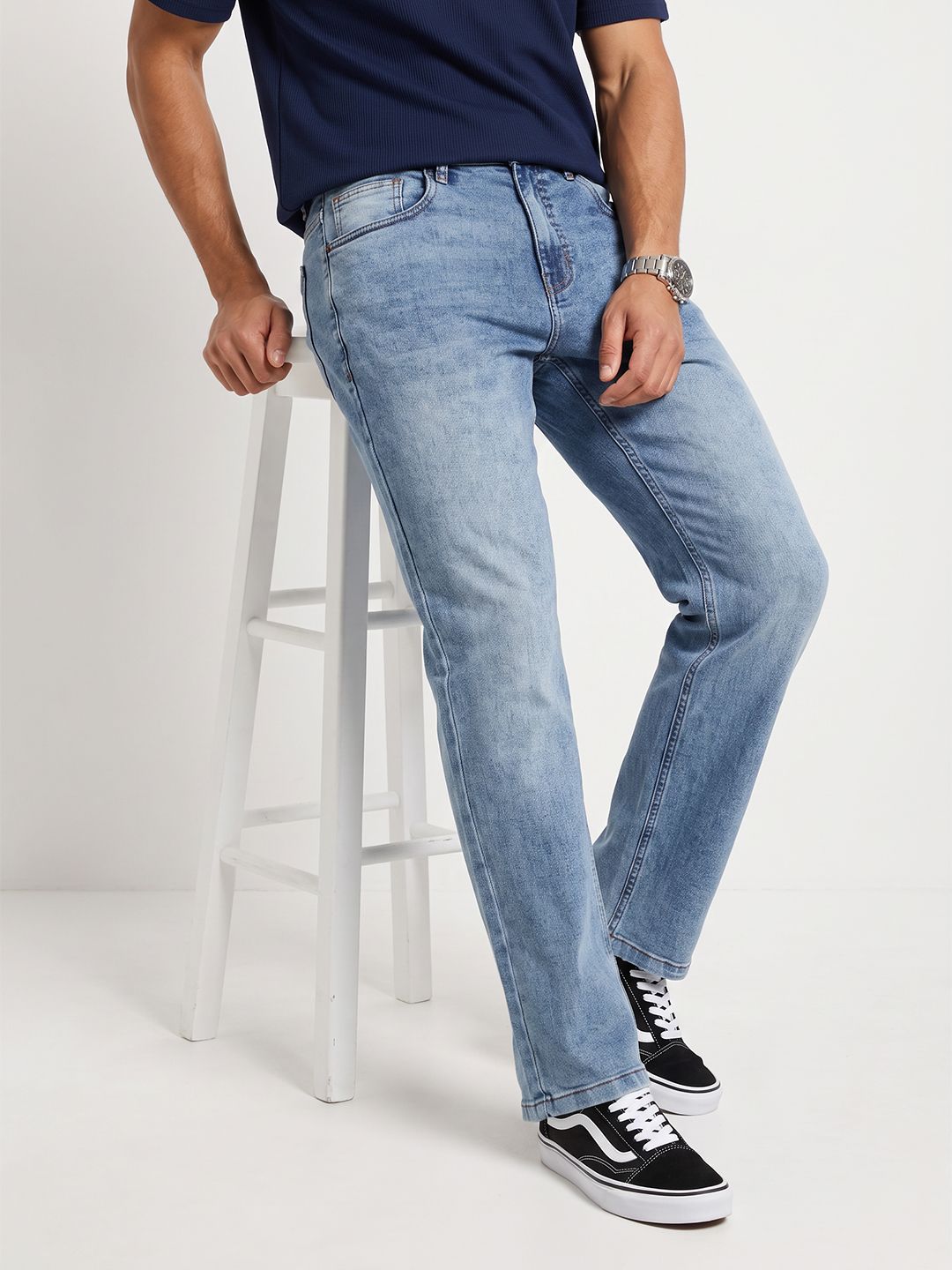 The Roadster Life Co. Men Straight Fit Heavy Fade Stretchable Jeans-picture-30