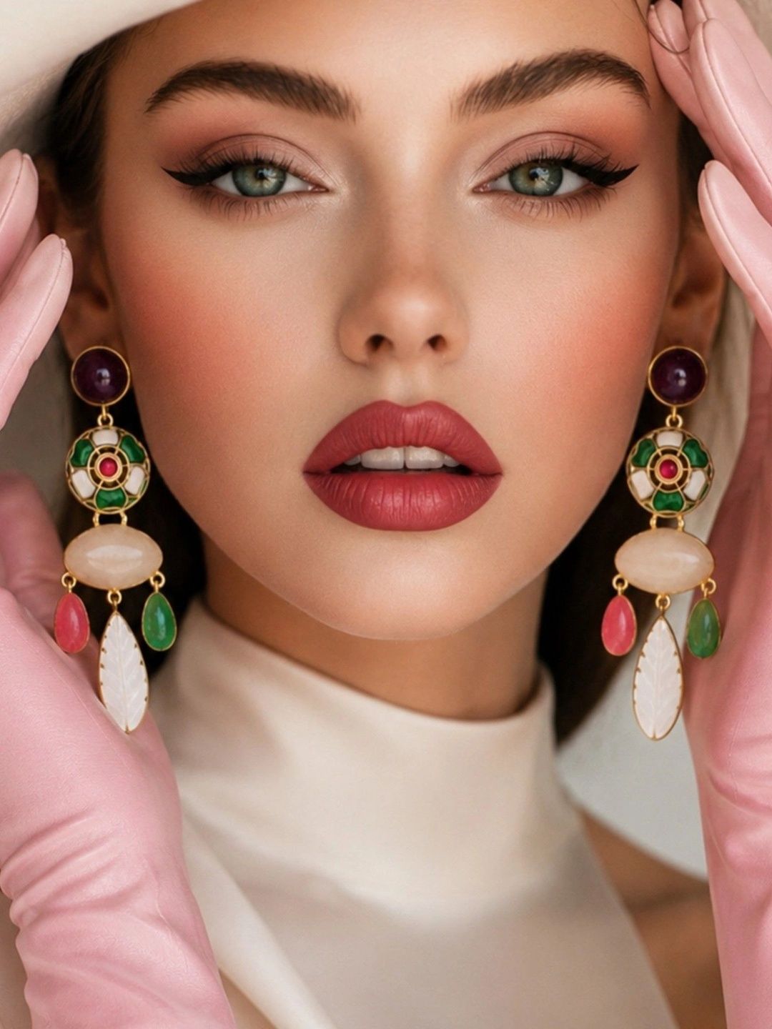 Tarush Geometric Drop Earrings-picture-11