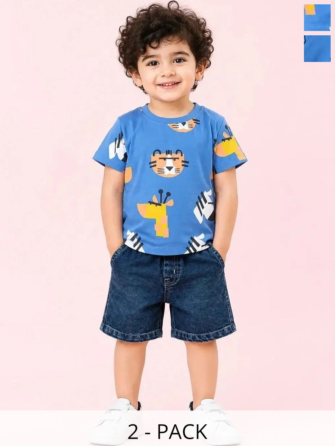 Bloomup Boys Printed T-shirt with Shorts-picture-31