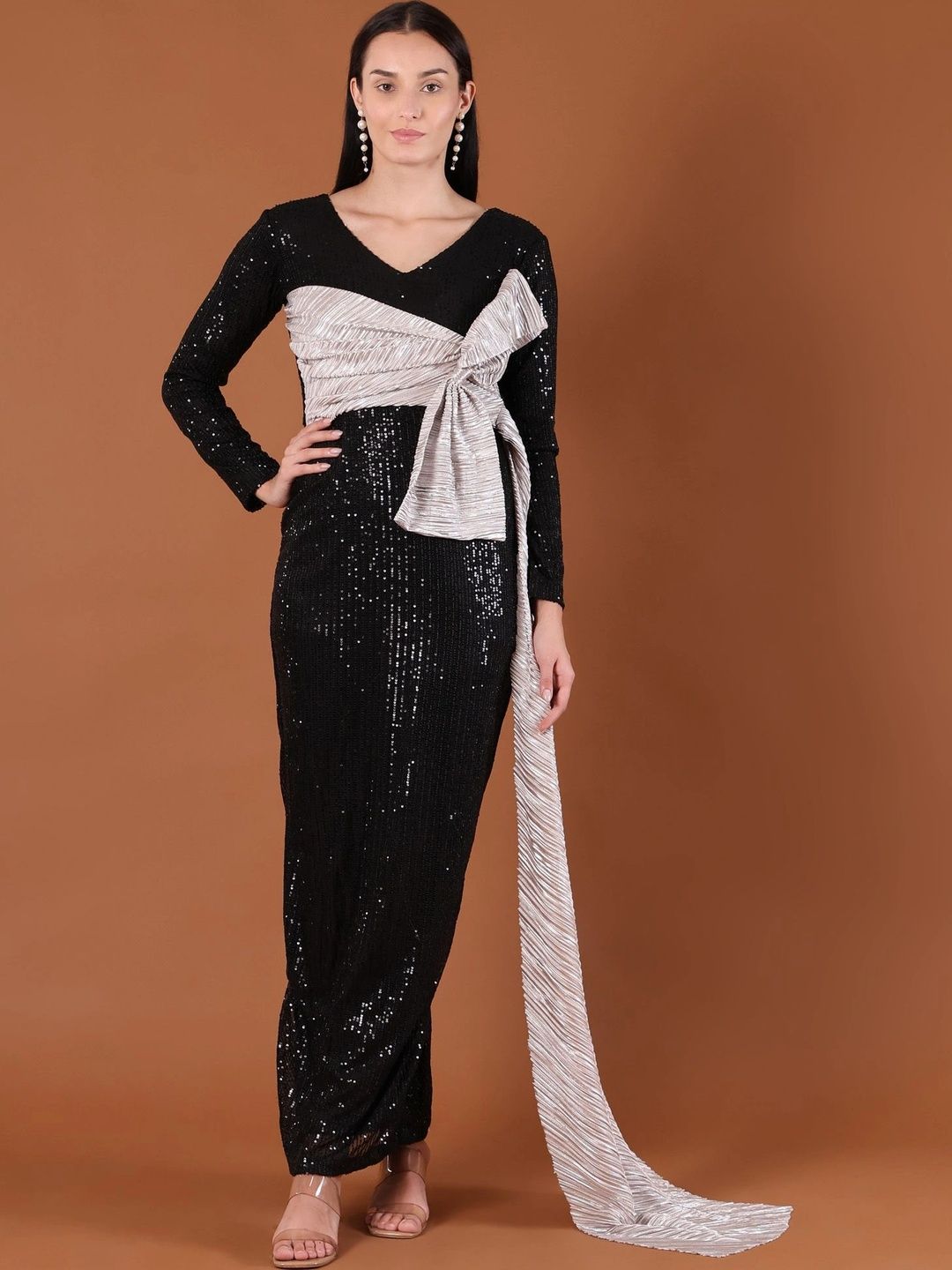 CLASYY CLOSET Embellished Maxi Dress-image-40