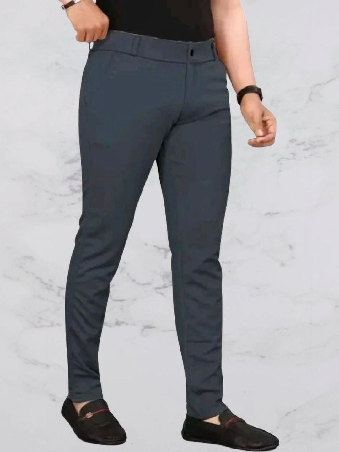 Nk staylish Men Smart Slim Fit Easy Wash Trousers-picture-33
