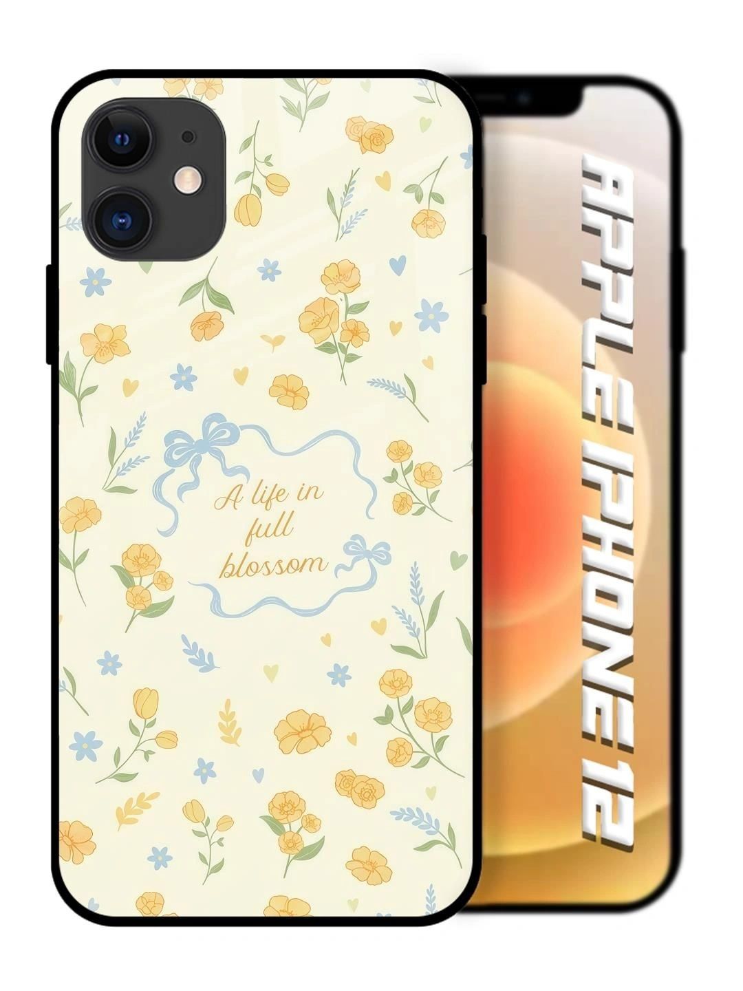 QRIOH Floral Printed iPhone 12 Back Case Mobile Accessories-picture-48