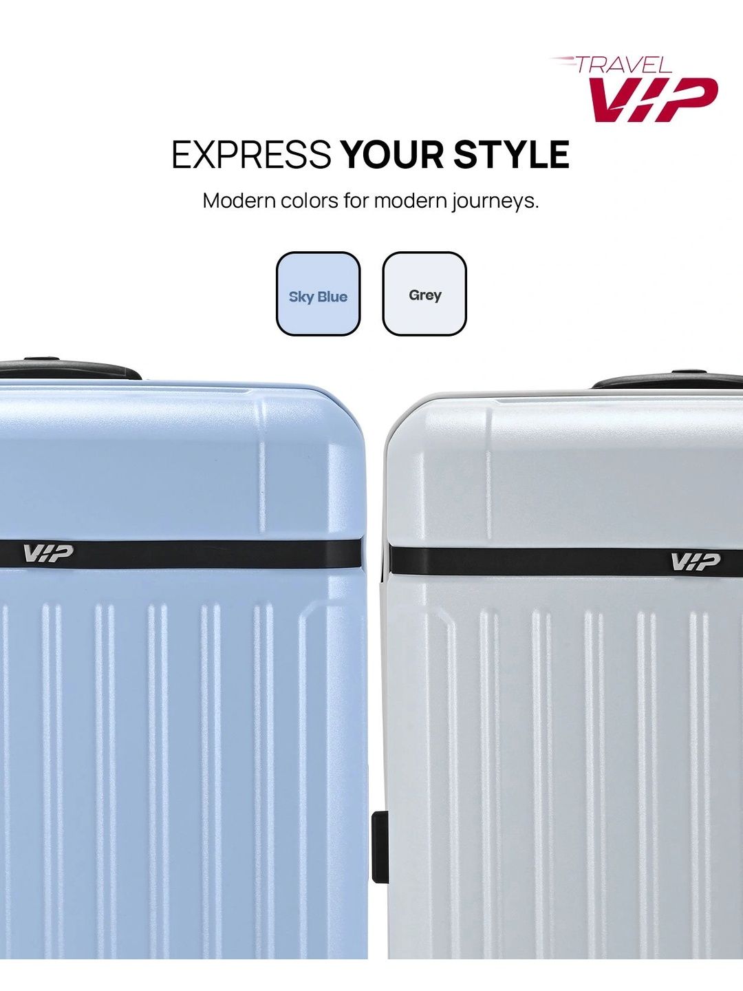 VIP Unisex Bastion Blue Medium Hard Luggage 65cm Check-in Trolley with Combination Lock-picture-3