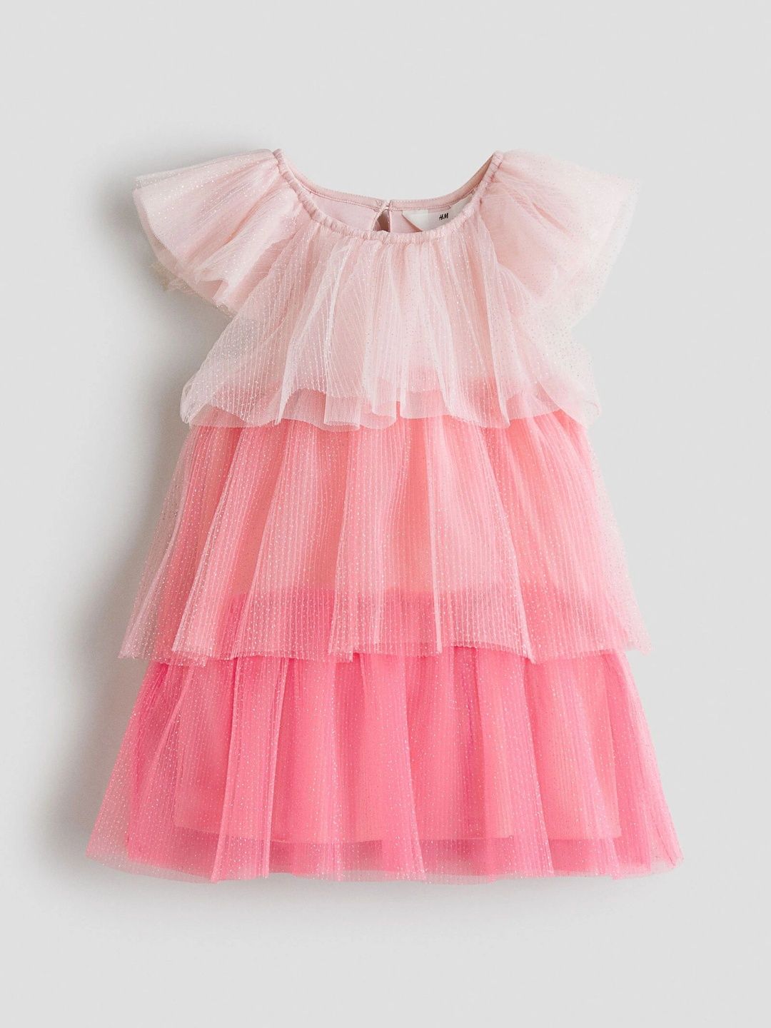 H&M Colourblocked Ruffled A-Line Dress-picture-27