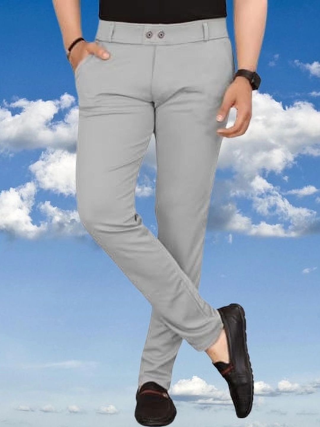 Nk staylish Men Smart Slim Fit Easy Wash Trousers-picture-48