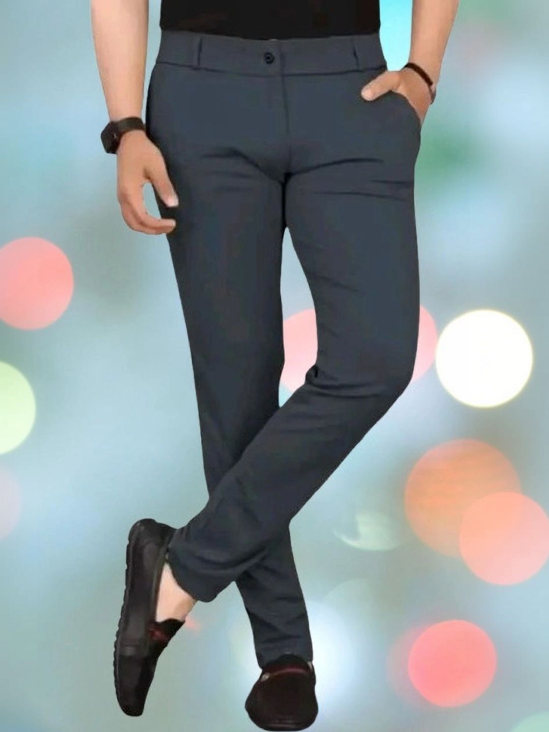 Nk staylish Men Smart Slim Fit Easy Wash Chinos Trousers-picture-12