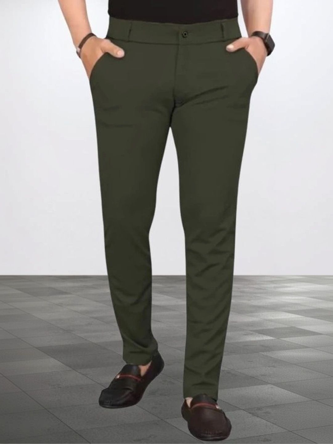 Nk staylish Men Smart Slim Fit Easy Wash Chinos Trousers-picture-13
