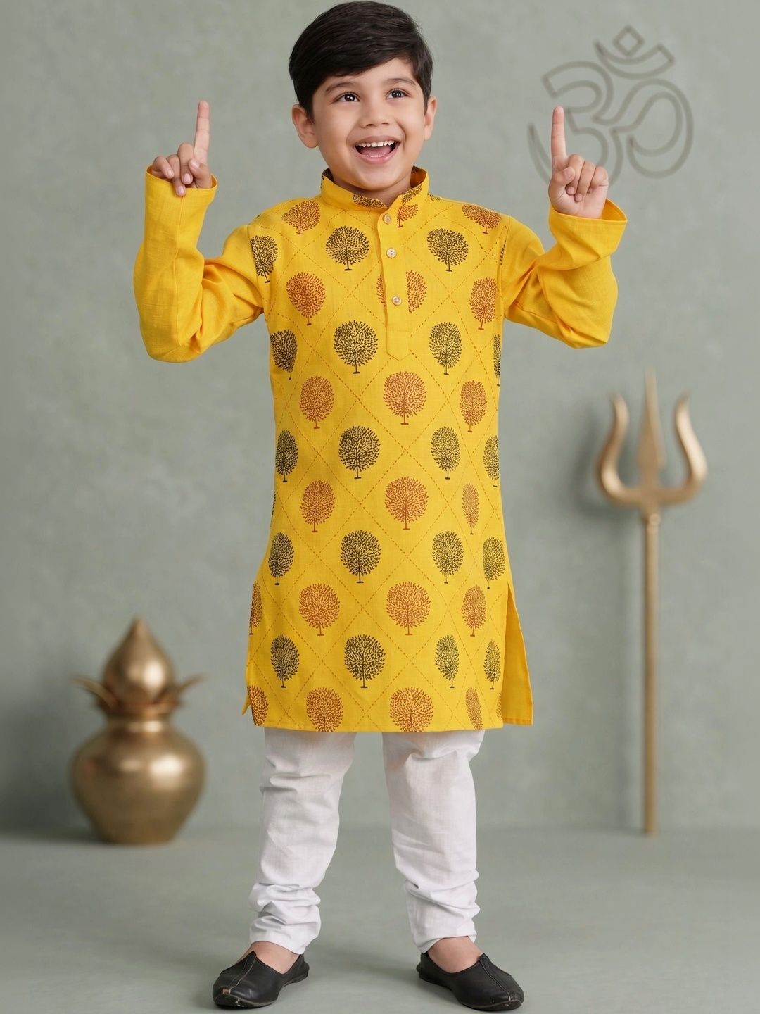 Cae Boys Ethnic Motifs Printed Regular Kurta with Pyjamas-picture-28