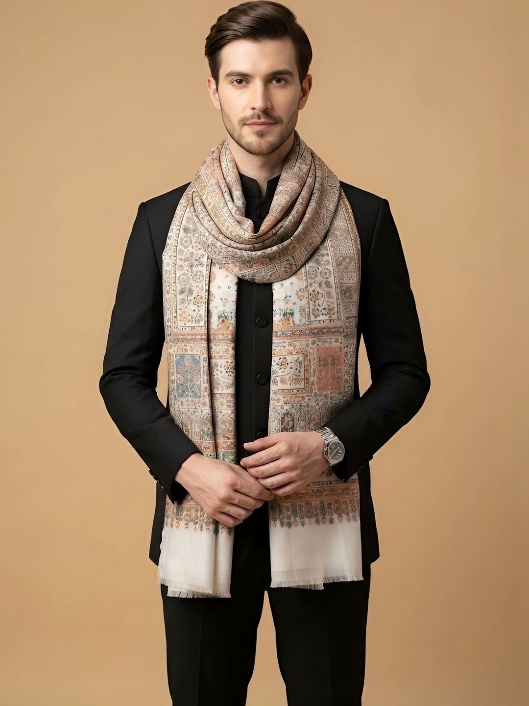 MUFFLY Men Woven Design Stole-picture-21