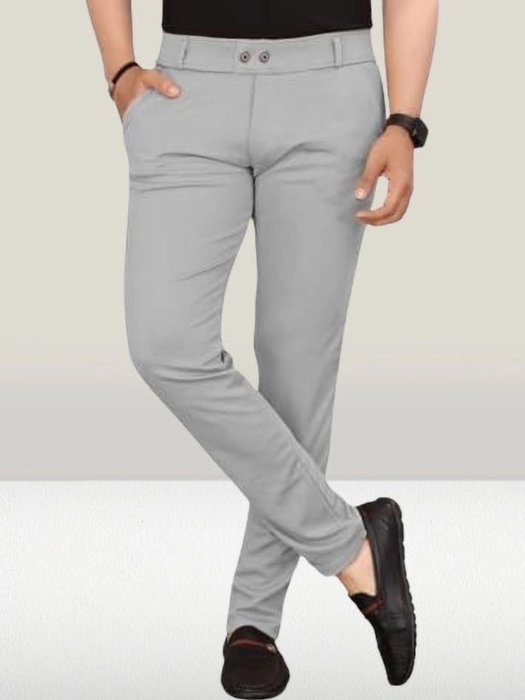 Nk staylish Men Smart Slim Fit Trousers-picture-38