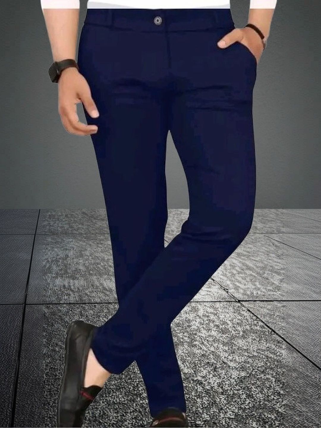 Nk staylish Men Smart Slim Fit Trousers-picture-53