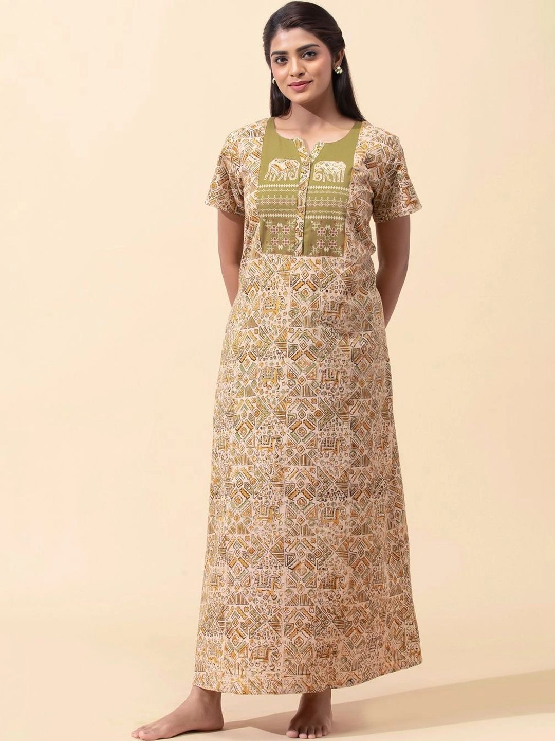 Maybell Printed Maxi Nightdress-image-45
