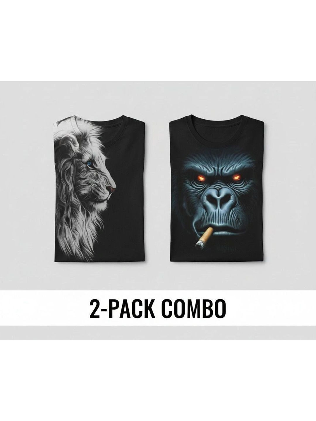CHANDRASTYLE Men Pack of 2 Graphic Printed T-shirt-image-0