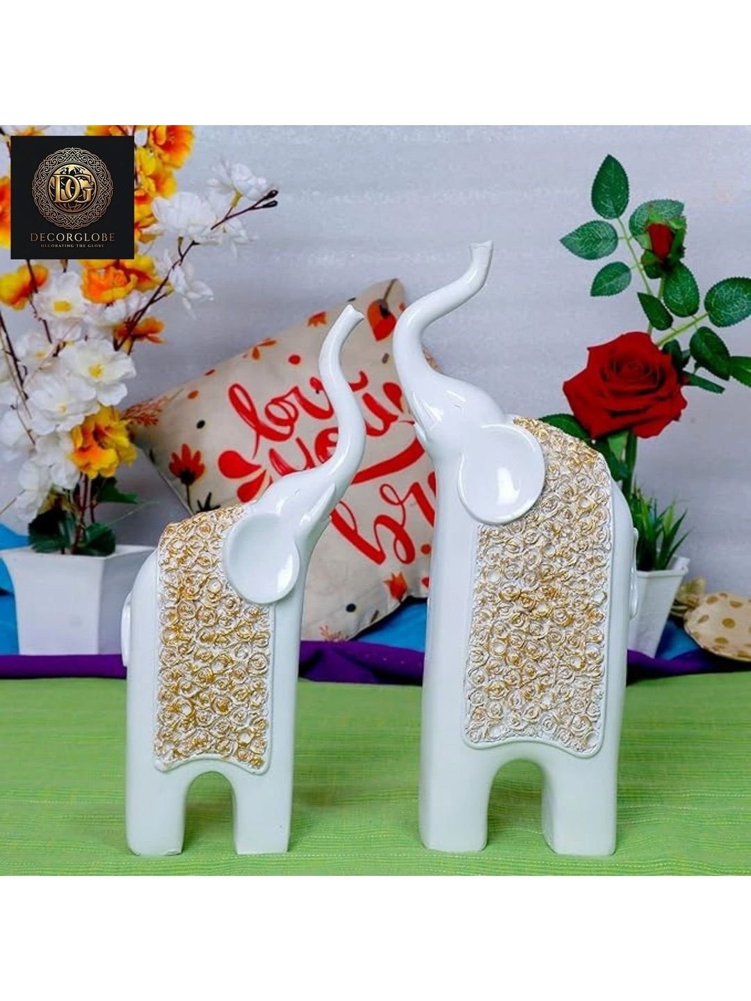 DecorGlobe White Buddha Figurine Showpiece-picture-27
