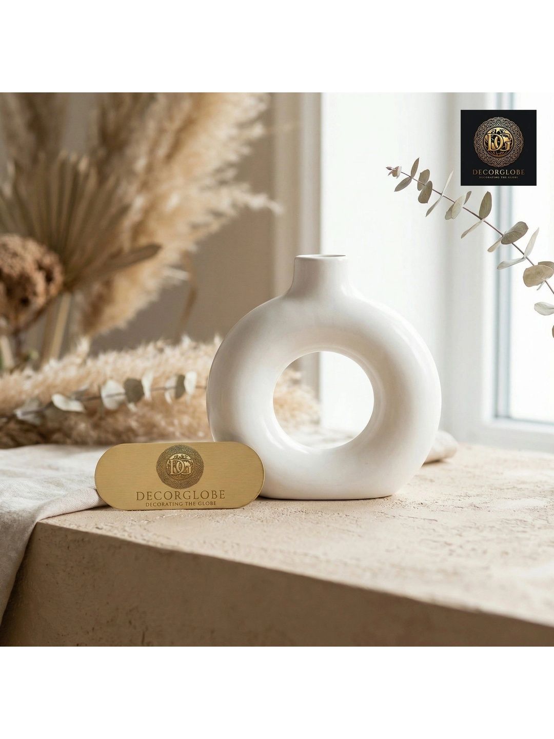 DecorGlobe White Curio Showpiece-picture-30