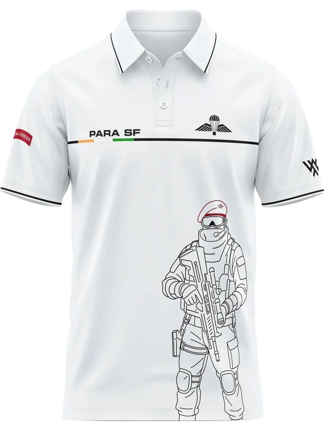Warrior World Men Printed Polo Collar T-shirt-picture-23