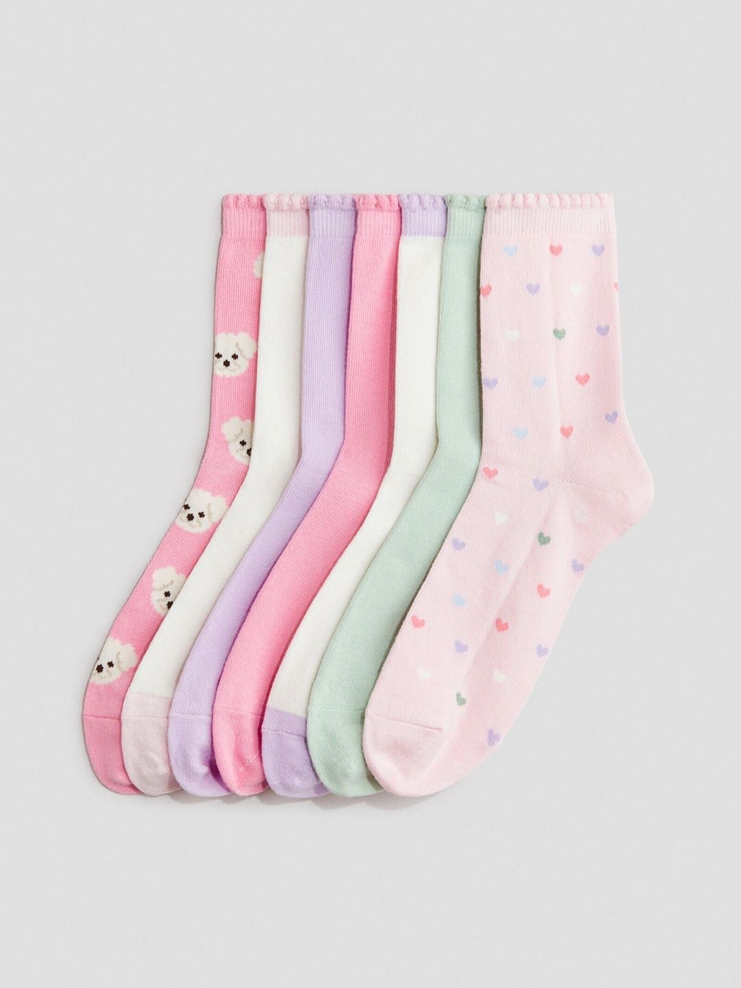 H&M Girls Patterned Above Ankle Socks-picture-29