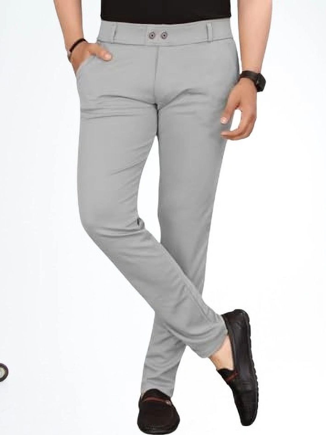 Nk staylish Men Smart Slim Fit Easy Wash Trousers-picture-53