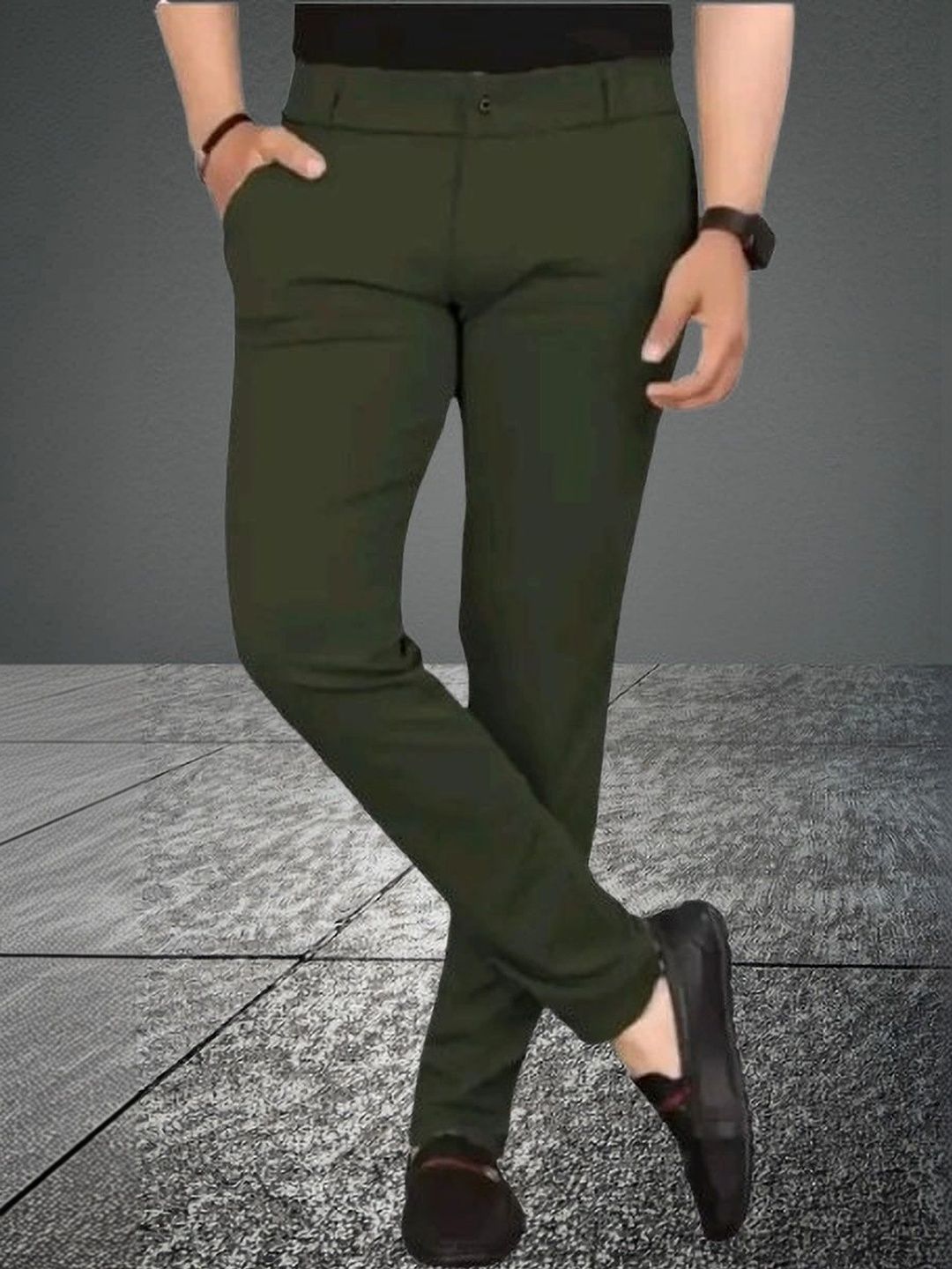 Nk staylish Men Smart Slim Fit Trousers-picture-34
