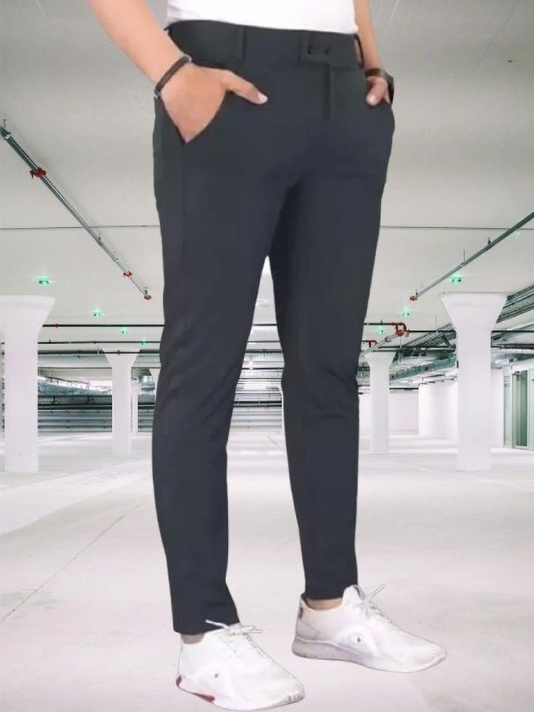 Nk staylish Men Smart Slim Fit Easy Wash Trousers-picture-51